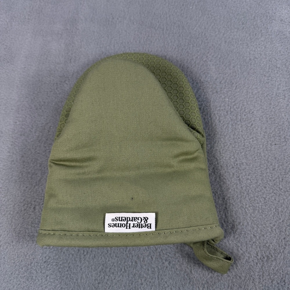 Better Homes & Gardens Olive Green Silicone Grip Mini Oven Mitt Pot Holder